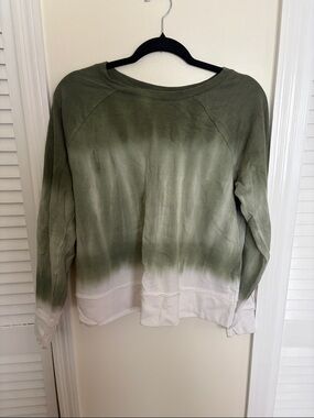a.n.a Olive & Cream Dip-Dye Crewneck Sweater